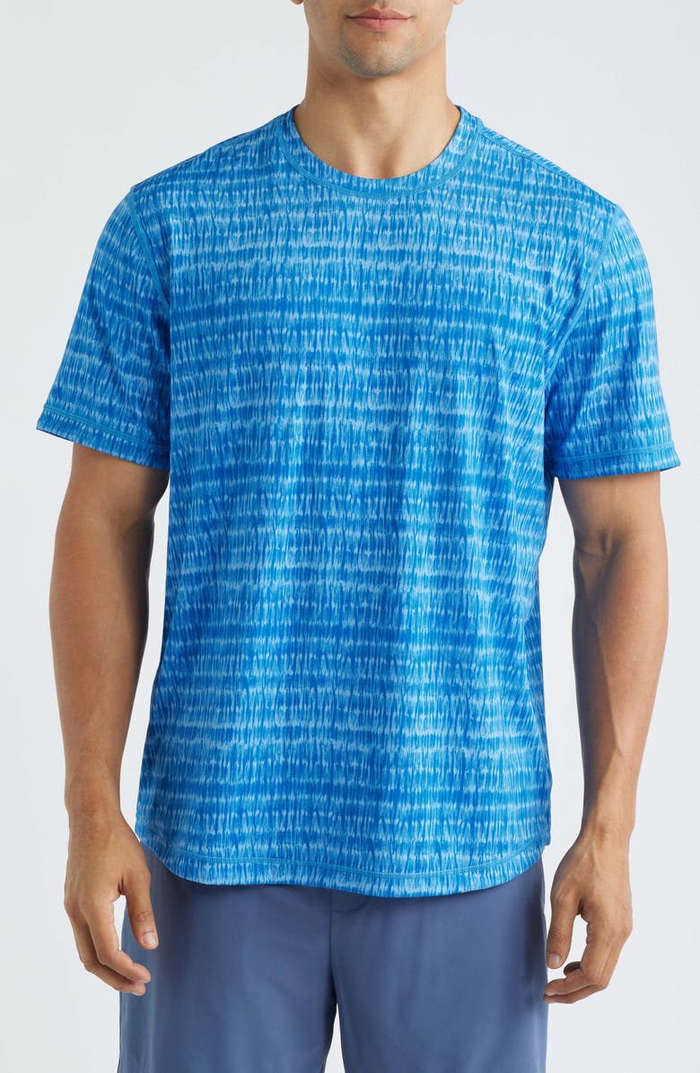 Tommy Bahama Wave Break Flip Reversible Performance T-Shirt, Main, color, Bering Blue