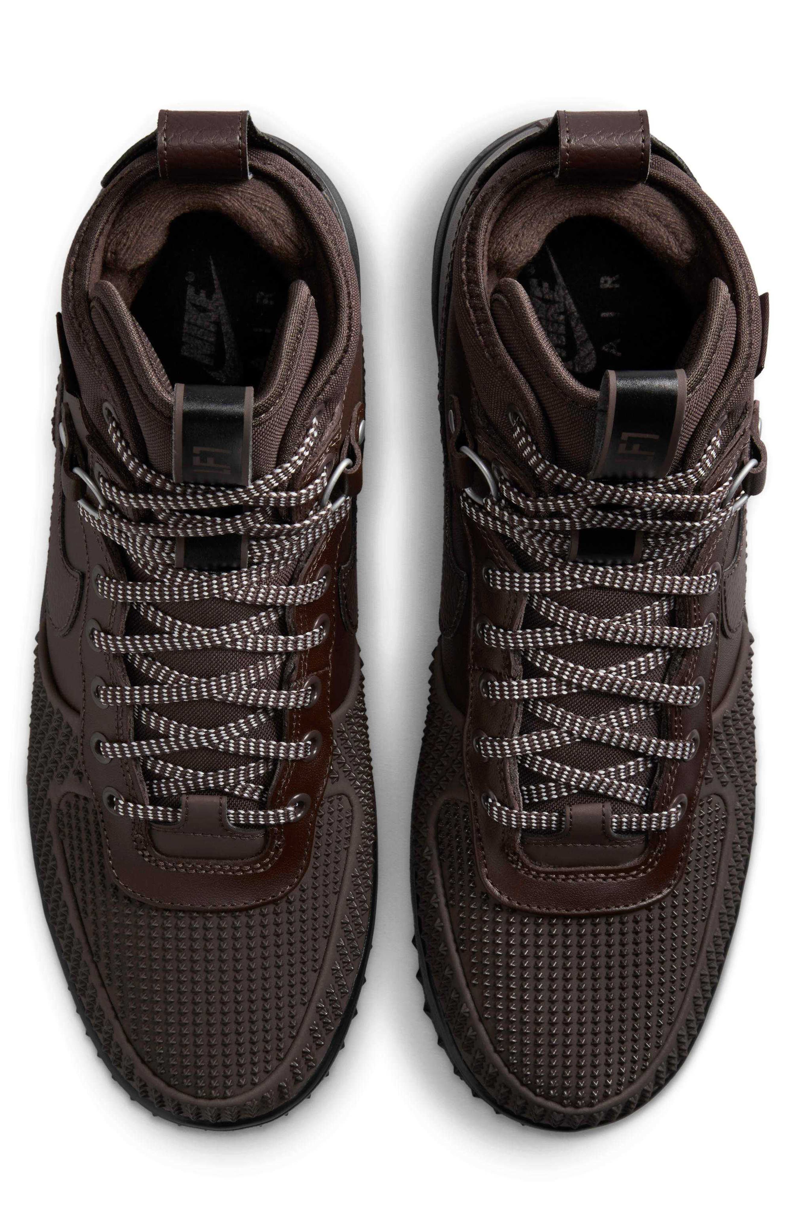 Lunar Force 1 Lace-Up Boot, Alternate, color, BAROQUE BROWN/ BLACK/ SILVER