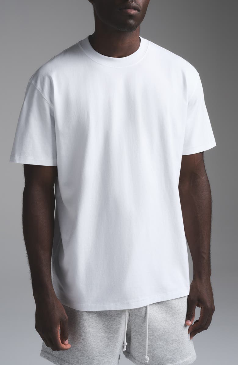 SKIMS Relaxed Fit Heavyweight Cotton T-Shirt, Main, color, Chalk