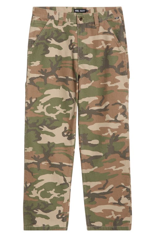 Vans Drill Chore Camo Print Cotton Pants In Multi