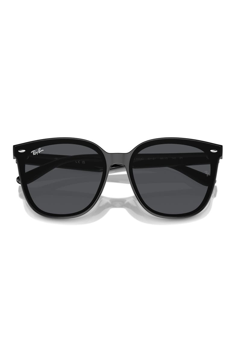 66mm Oversize Irregular Sunglasses, Main, color, BLACK
