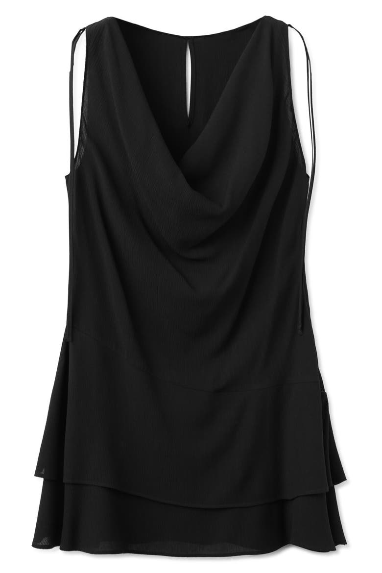 Draped Fluid Dress, Main, color, BLACK