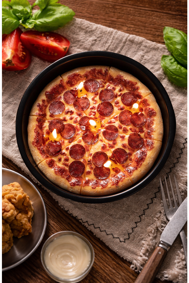 Pepperoni Pizza Candle, Alternate, color, Pepperoni Pizza