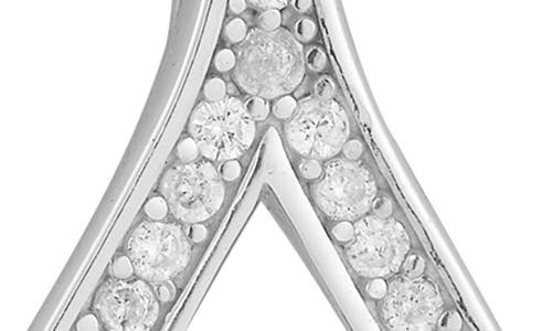 Chloe & Madison Chloe And Madison Wishbone Pendant Necklace In Silver