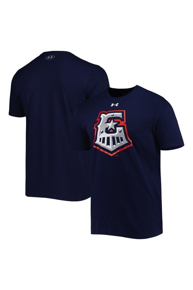 Men's Under Armour Navy Round Rock Express Wordmark T-Shirt, Main, color, Navy