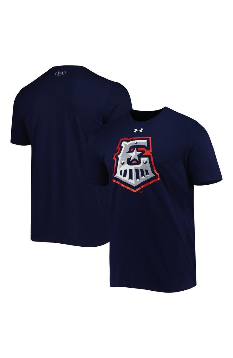 Under Armour Men's Under Armour Navy Round Rock Express Wordmark T-Shirt, Main, color, 