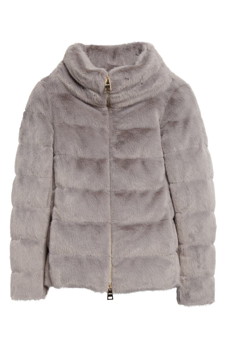 Herno Quilted Down Faux Fur Puffer Jacket, Alternate, color, 