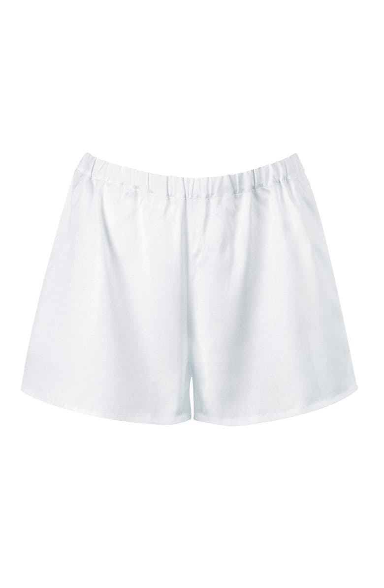 Alas Persephone Silk Shorts, Alternate, color, Milk White