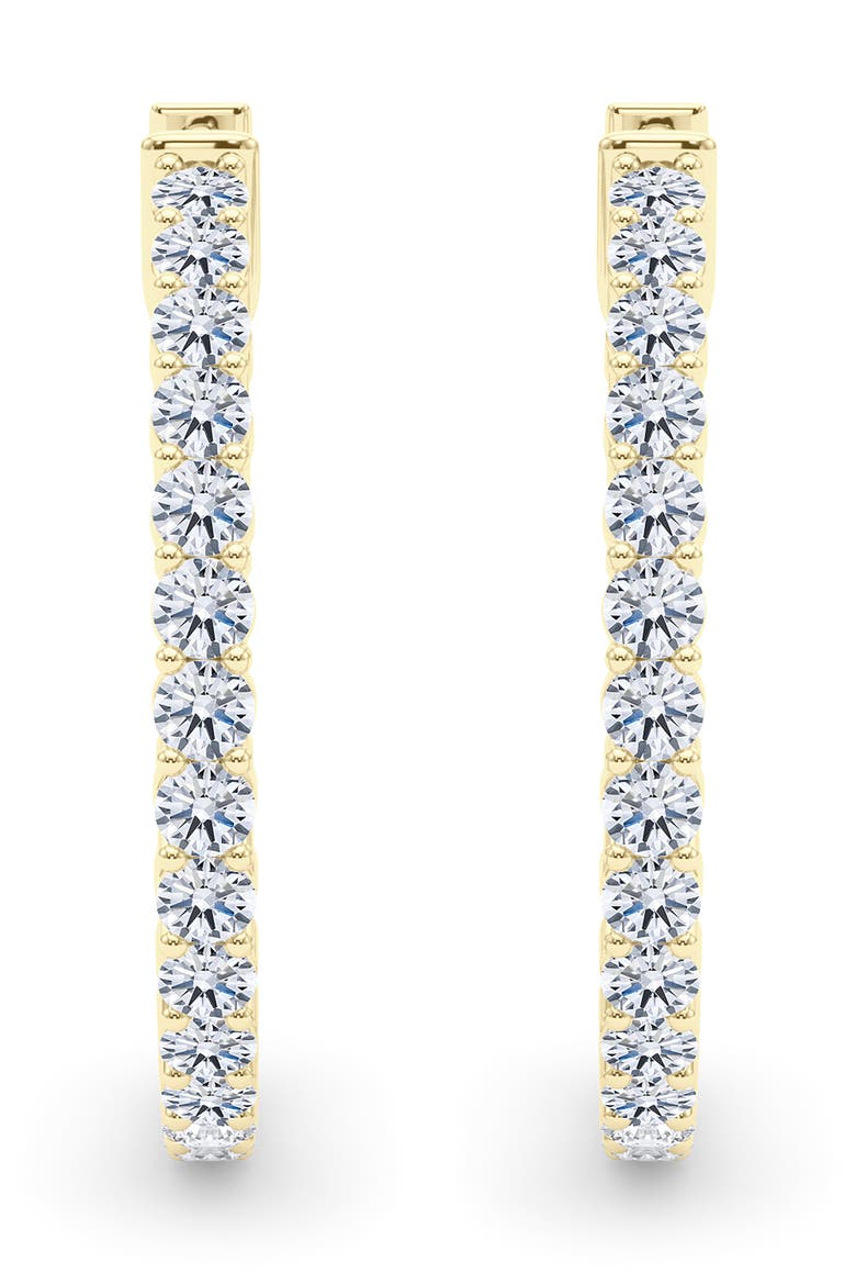 Lab Grown Diamond & Birthstone Inside Out Hoop Earrings, Alternate, color, 18K YELLOW GOLD