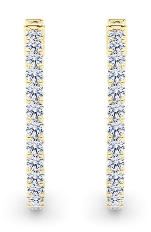 Hautecarat Lab Grown Diamond & Birthstone Inside Out Hoop Earrings