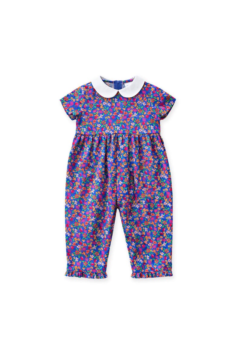 Floral Print Longall With Collar, Main, color, Royal/Mlti