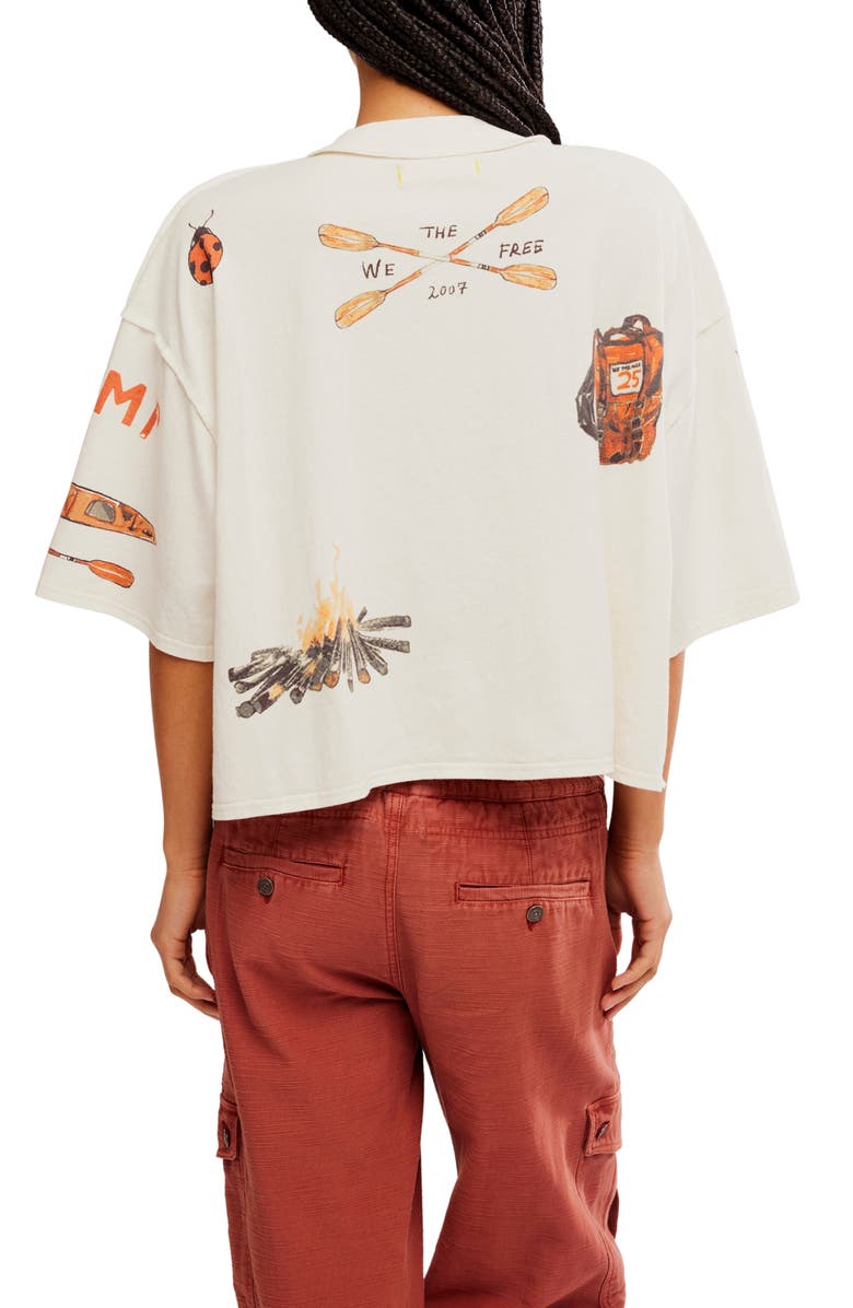 Free People Mountain View Graphic T-Shirt, Alternate, color, Ivory Combo