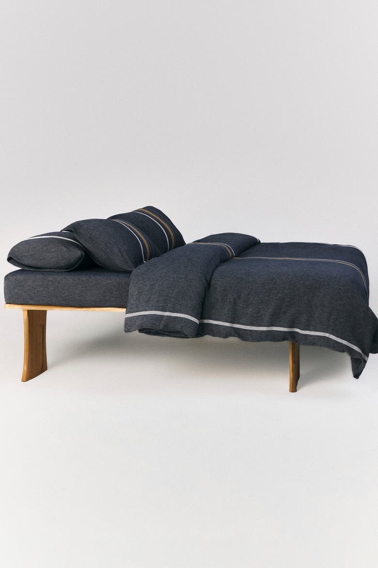 Runda King Duvet Cover, Alternate, color, Navy Blue