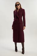 Karen Millen Double Breasted Tailored Midi Coat