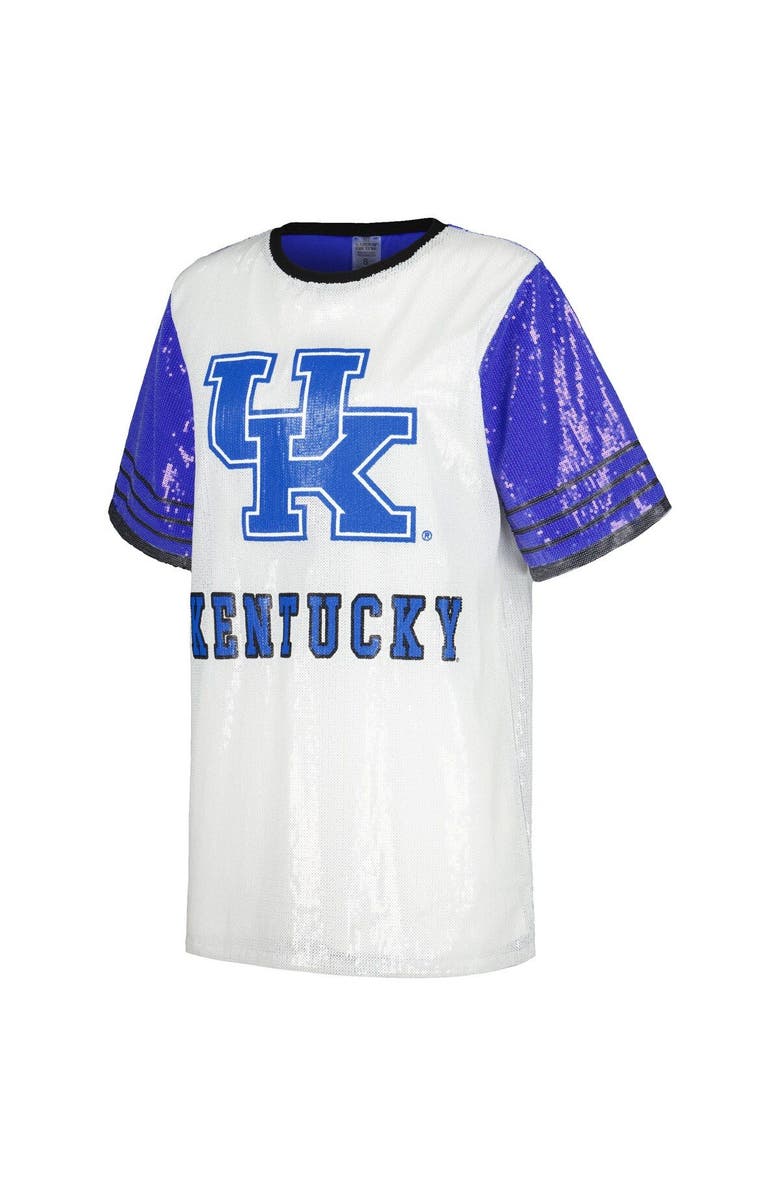GAMEDAY COUTURE Women's Gameday Couture White Kentucky Wildcats Chic Full Sequin Jersey Dress, Alternate, color,