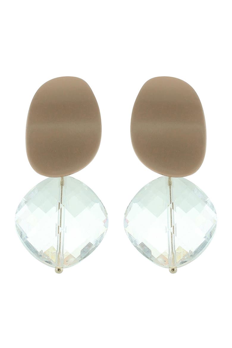 Arella Lucite Drop Earrings, Main, color, GOLD