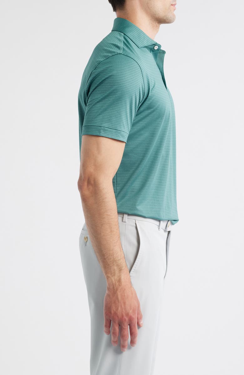 Peter Millar Crown Crafted Stripe Performance Jersey Polo, Alternate, color, Sherwood