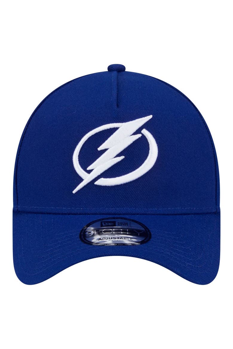 Men's New Era  Blue Tampa Bay Lightning Core A-Frame 9FORTY Adjustable Hat, Alternate, color, Blue