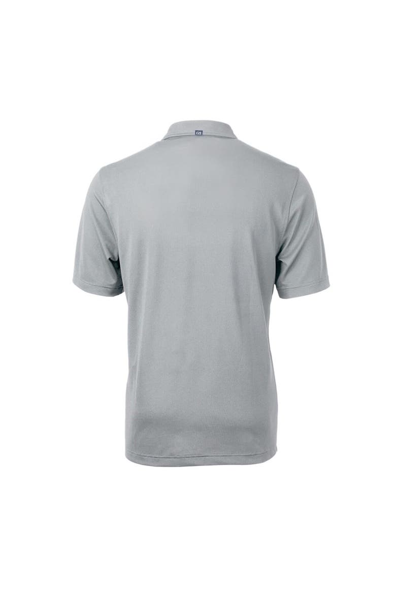 Men's Cutter & Buck Gray Michigan Wolverines Team Big & Tall Virtue Eco Pique Recycled Polo, Alternate, color, Gray