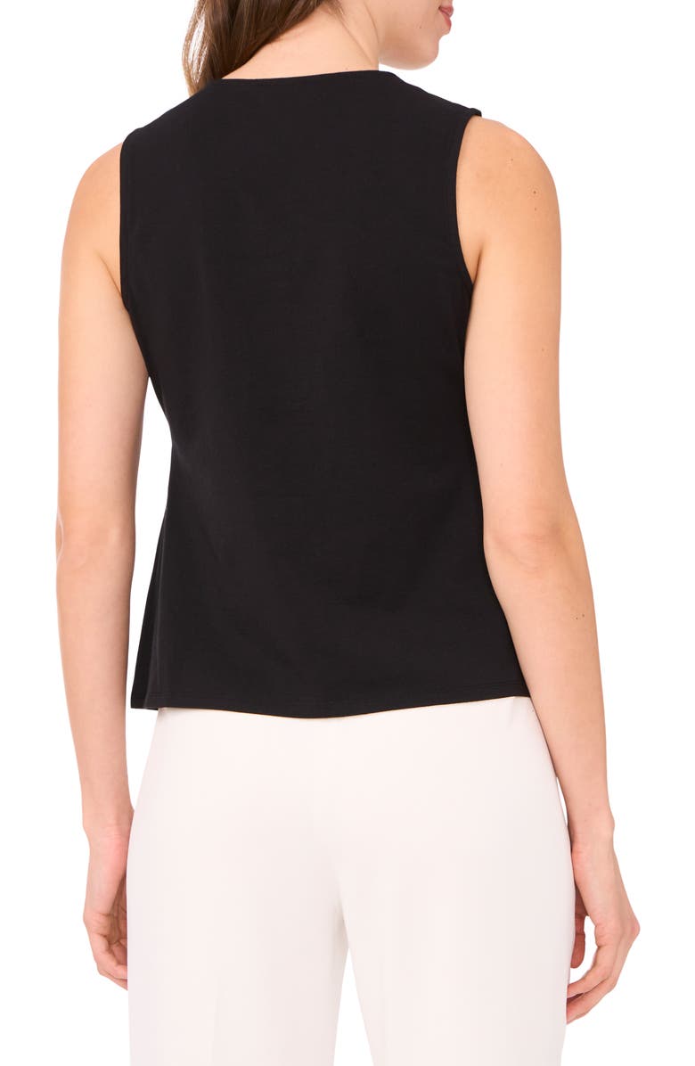 Halogen<sup>®</sup> Twist Front Sleeveless Cotton Knit Top, Alternate, color, 