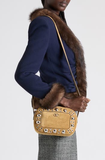 Nellcôte Studded Suede Crossbody Bag