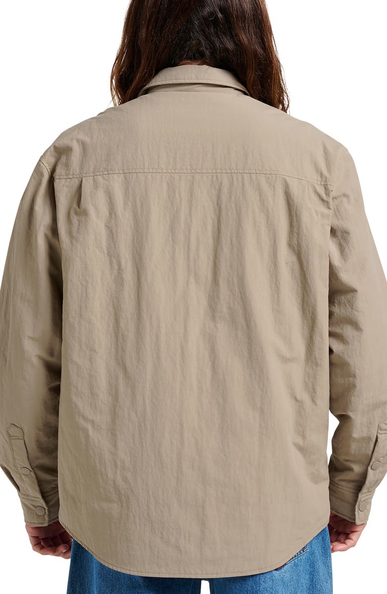 Quiksilver Cold Water Repellent Snap Shacket, Alternate, color, Fallen Rock