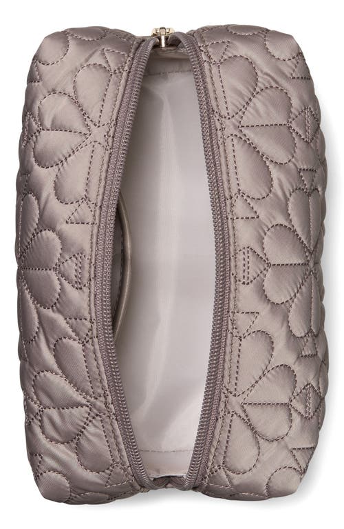 Kate Spade New York Small Tilly Quilted Fabric Cosmetics Case In Gray