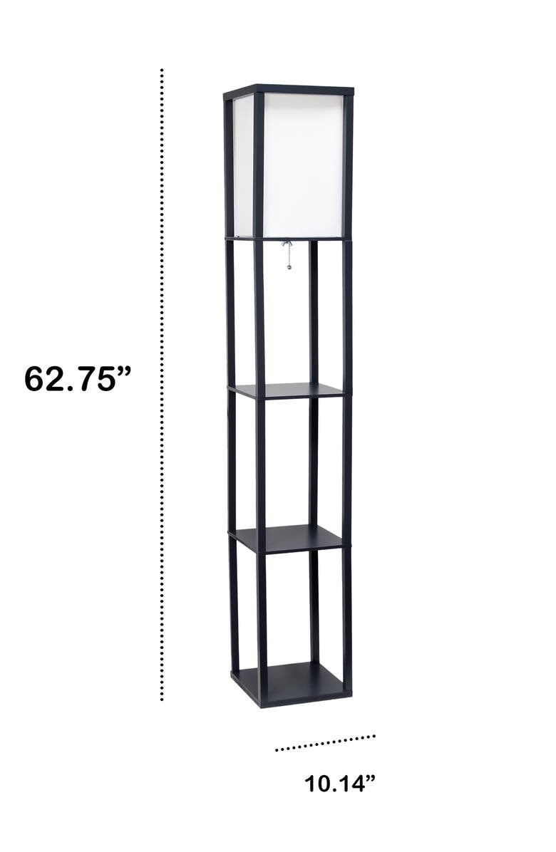LALIA HOME Column Shelf Floor Lamp, Alternate, color,