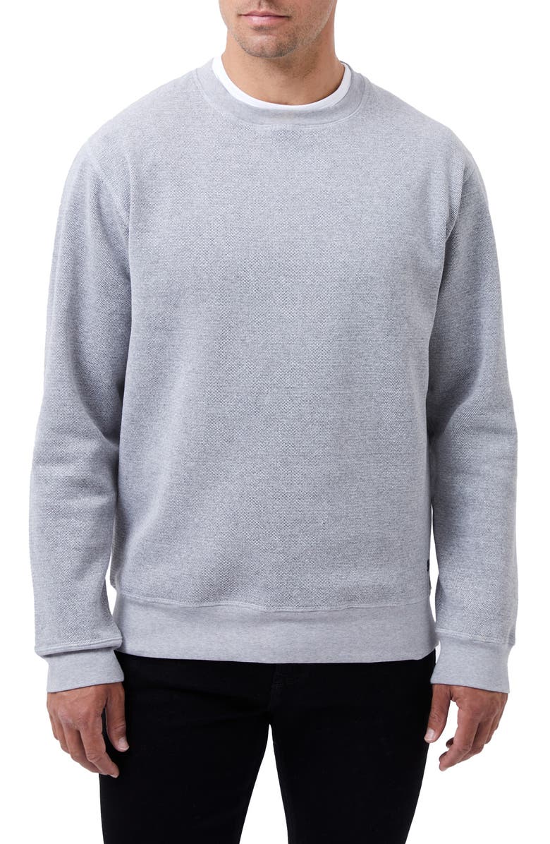 French Connection Textured Crewneck Sweatshirt, Main, color, 