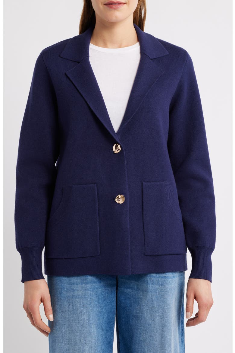 Sweater Blazer, Alternate, color, MIDNIGHT