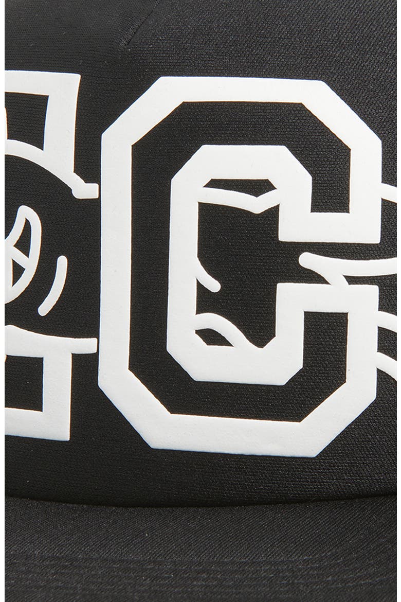Eye See Snapback Trucker Hat, Alternate, color, BLACK