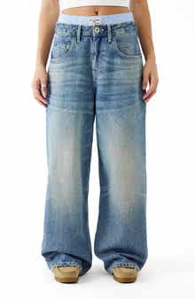 BDG Urban Outfitters Boxer Waistband Wide Leg Jeans