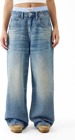 BDG Urban Outfitters Boxer Waistband Wide Leg Jeans | Nordstrom BDG Urban Outfitters Boxer Waistband Wide Leg Jeans | Nordstrom