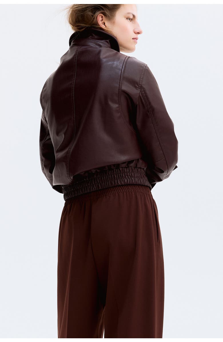 H&M Crease-leg Trousers, Alternate, color, Brown