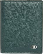 FERRAGAMO Micro Gancio Leather Bifold Wallet