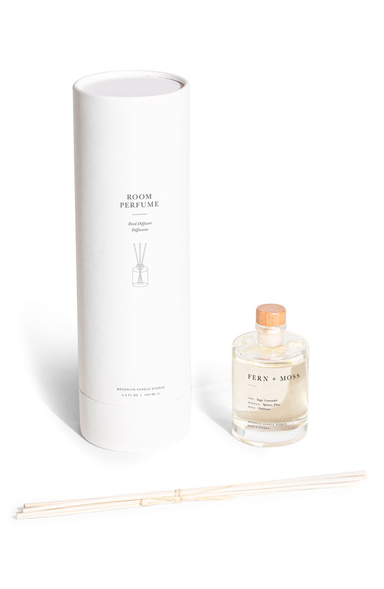 BROOKLYN CANDLE STUDIO Fern + Moss Reed Diffuser, Alternate, color, Fern Moss