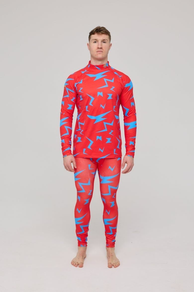 Men's Baselayer Top Starman, Alternate, color, Red, Geometric