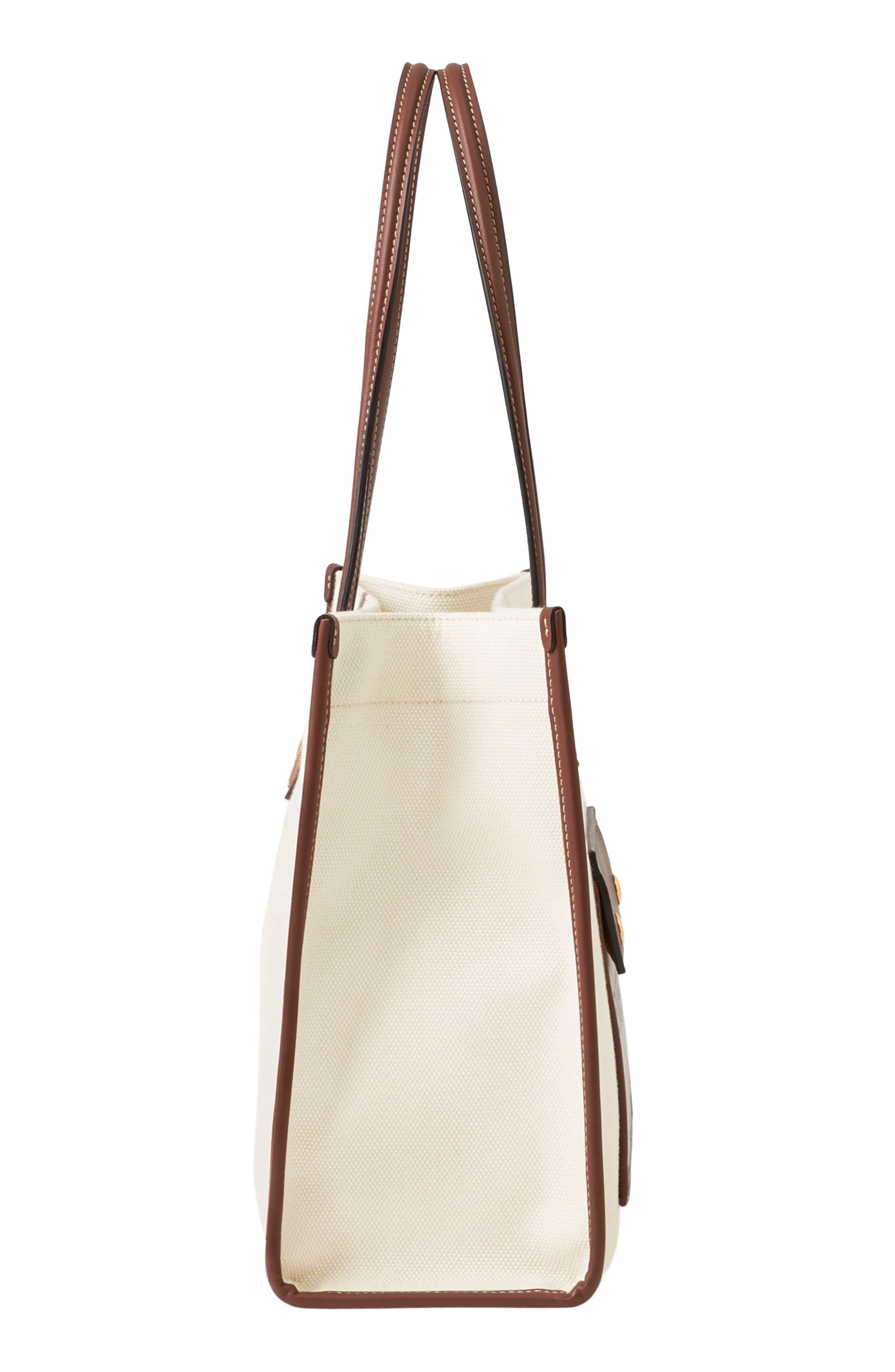 Burberry Medium Towner Horseferry Print Canvas & Leather Tote, Alternate, color, 