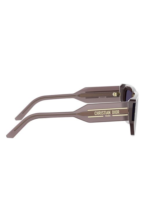 Dior Signature S15i 63mm Oversize Cat Eye Sunglasses In Gray