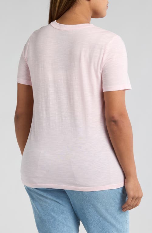 Caslonr Caslon(r) Crewneck Slub Jersey Pocket T-shirt In Pink Balm