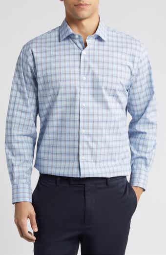 Nordstrom Carmello Trim Fit Tech Smart CoolMax Check Dress Shirt Nordstrom