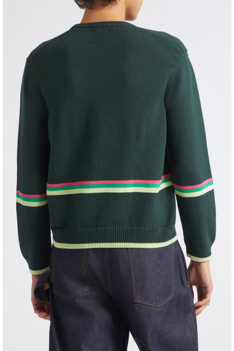 Sheep Crewneck Sweater, Alternate, color, DARK FIR