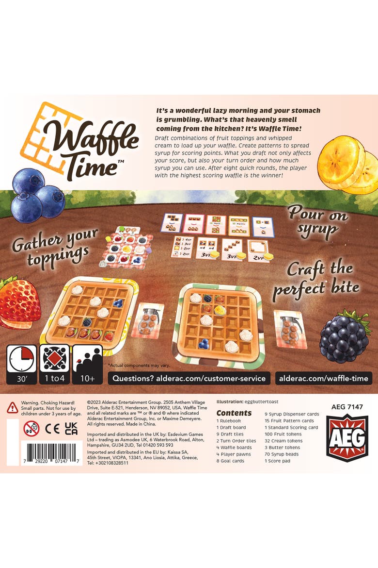 Waffle Time Tile Placement Game, Pattern Building, Alternate, color, Multicolored