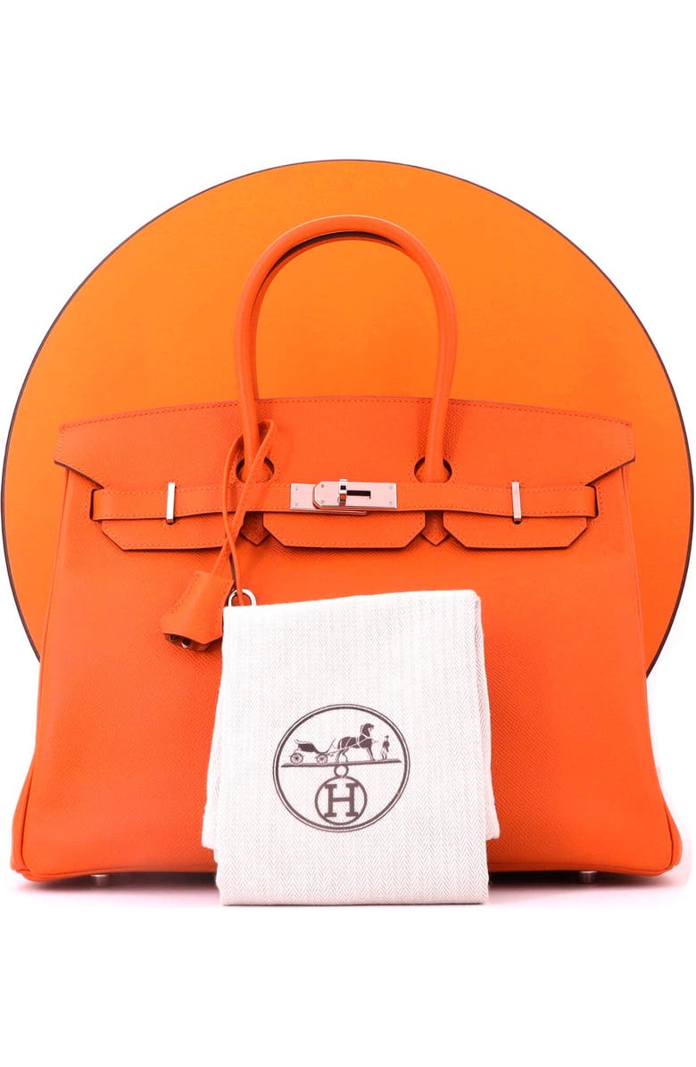 Pre-Owned Hermes Birkin Handbag Orange Epsom with Palladium Hardware 35, Alternate, color, Orange H