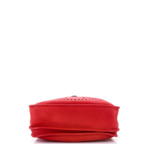 Pre-owned Hermes Hermes Evelyne Bag Gen Iii Clemence Gm In Red