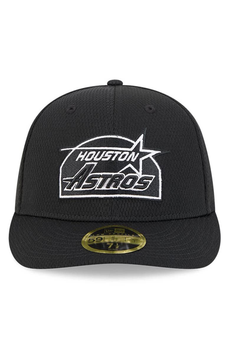 New Era Men's New Era Black Houston Astros 2025 MLB Clubhouse Low Profile 59FIFTY Fitted Hat, Alternate, color, Black