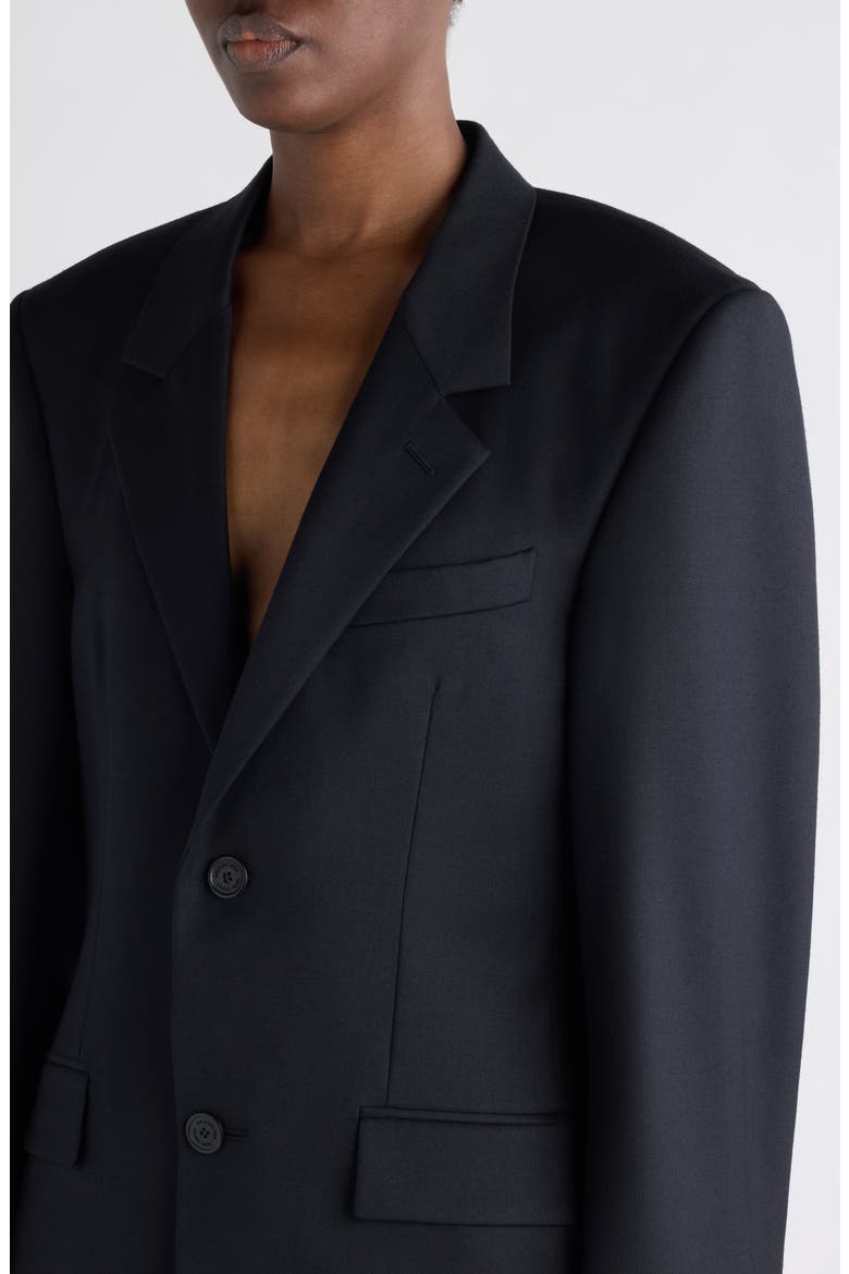 Tailored Wool Gabardine Jacket, Alternate, color, NEW BLACK