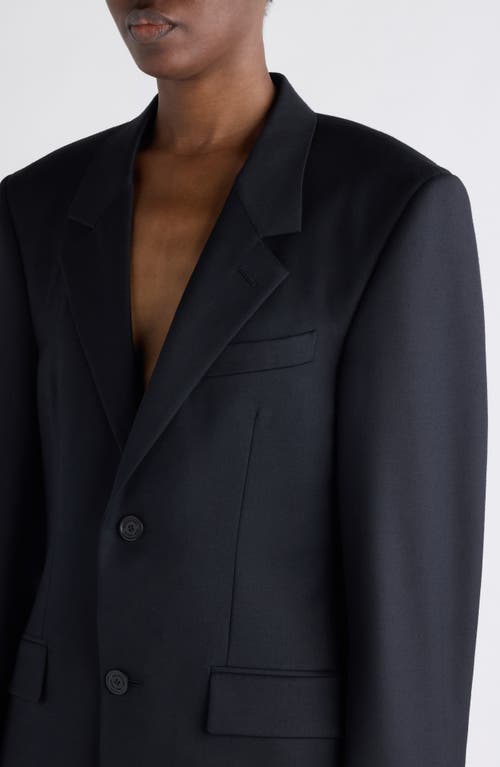 Balenciaga Tailored Wool Gabardine Jacket In Black