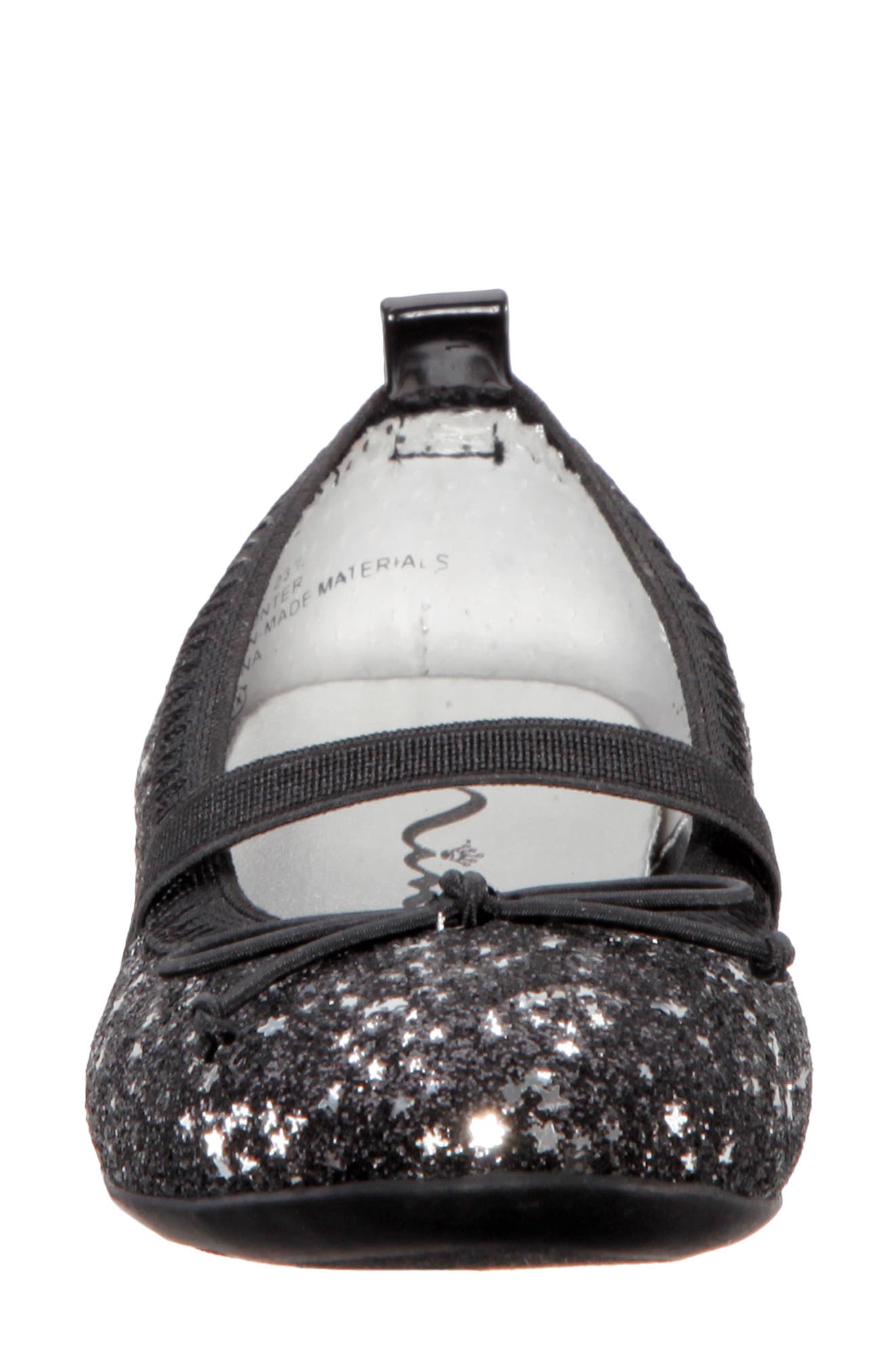 Esther Ballet Flat, Alternate, color, BLACK STAR BABY GLITTER