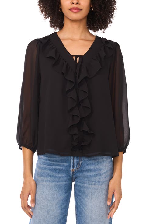 Ruffle Chiffon Top